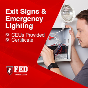 Exit Signs and Emergency Lighting. CEUs Provided. Certificate Issued.